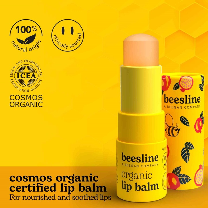 Beesline Organic Lip Balm Pomegranate 4.5g